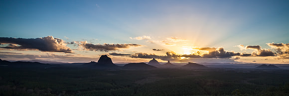Glass House Mountains Panorama