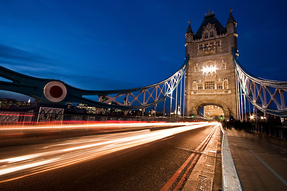 Tower Bridge Light Trails, London