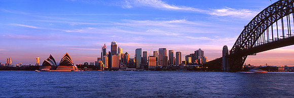 Sydney City in sunset light
